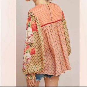 Anthropologie Blank London Peasant Top NWT